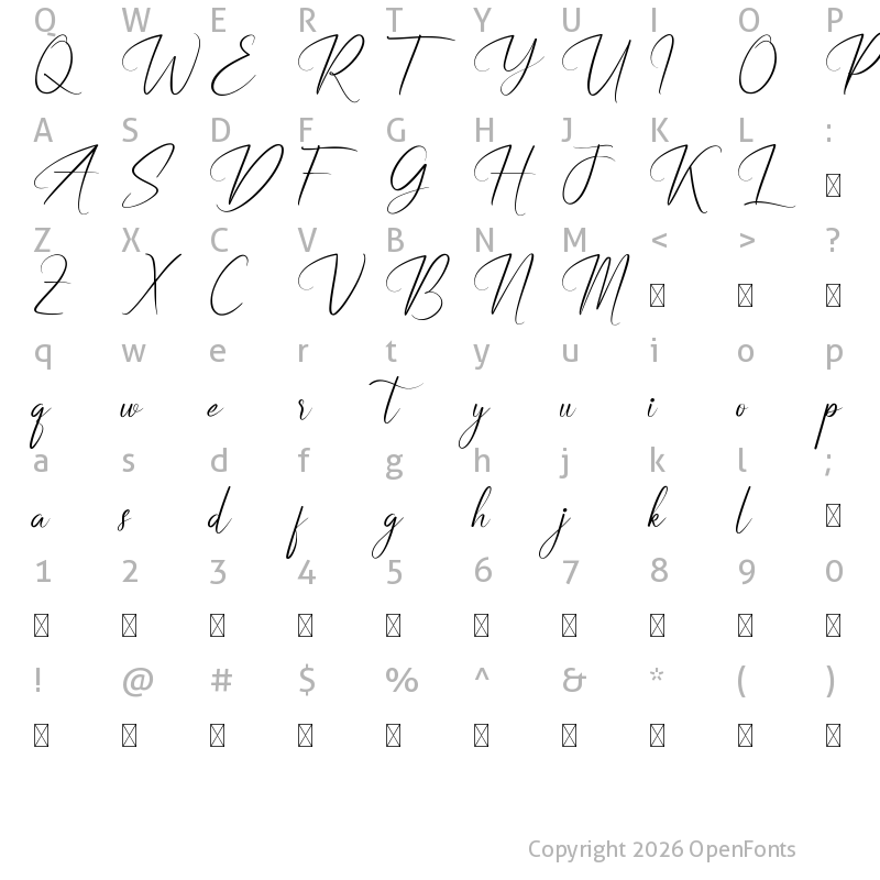 Character Map of Rellative Demo Regular