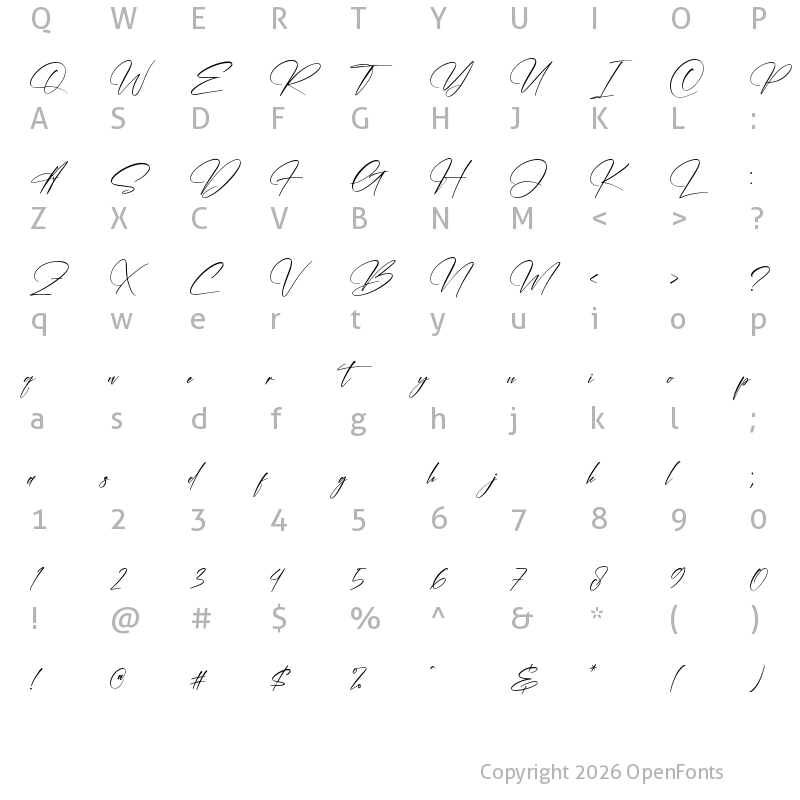 Character Map of Rembulan Signature Regular