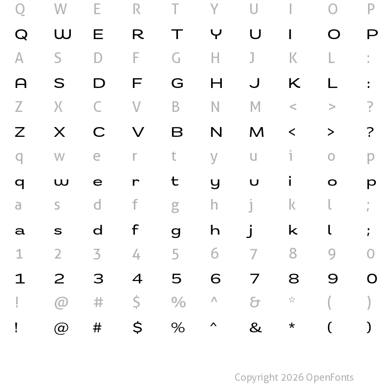 Character Map of Remora Sans W5 Medium