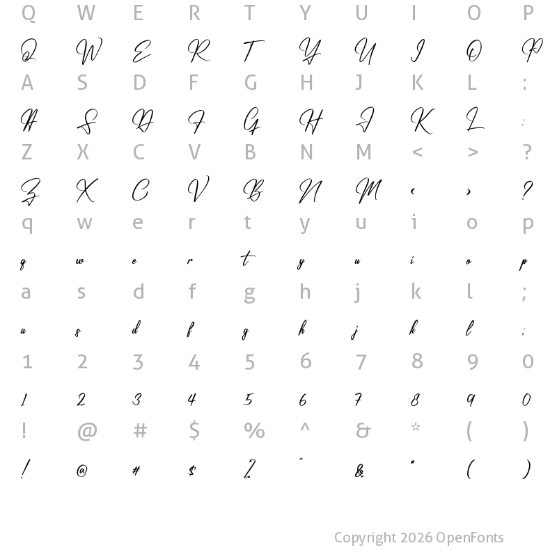 Character Map of Renatta Signature Regular