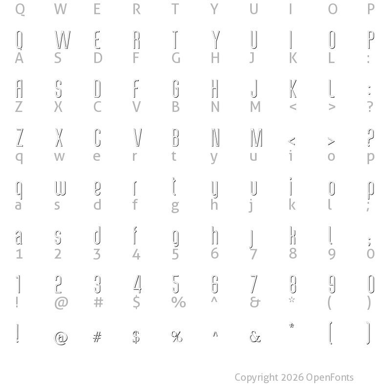 Character Map of reproduction Light
