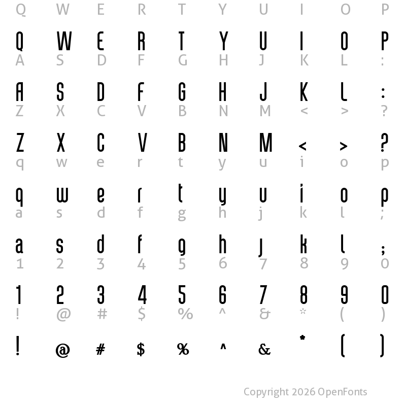 Character Map of reproduction Medium