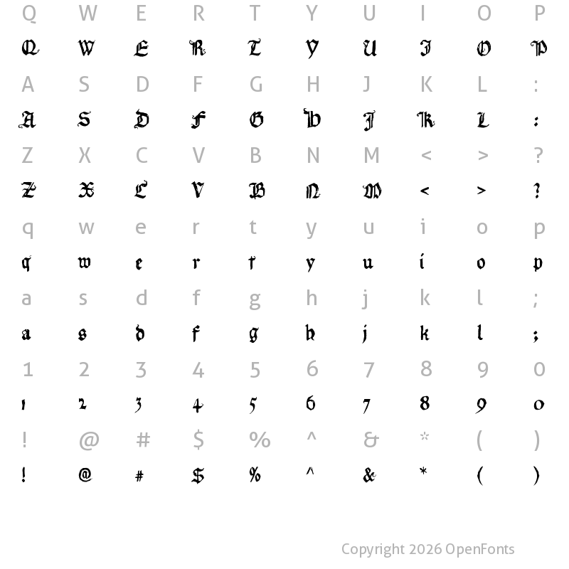 Character Map of Requiem for A Regular