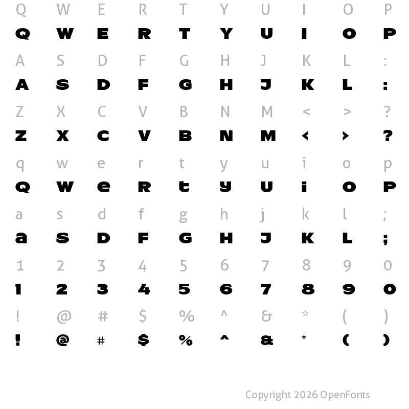 Character Map of resotyc Regular