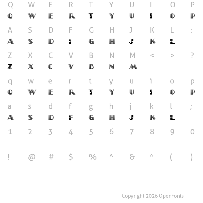 Character Map of Ressa Blur Regular