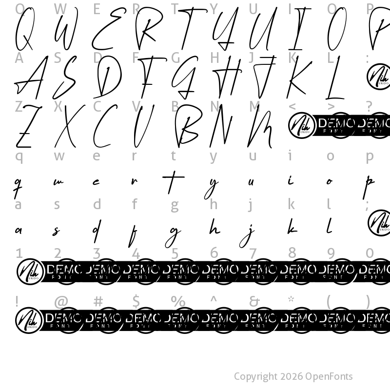 Character Map of Retro P Demo Regular