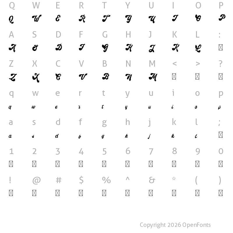 Character Map of Retroholic - Demo Regular