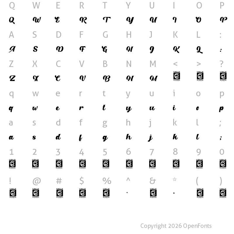 Character Map of Retroparty Regular