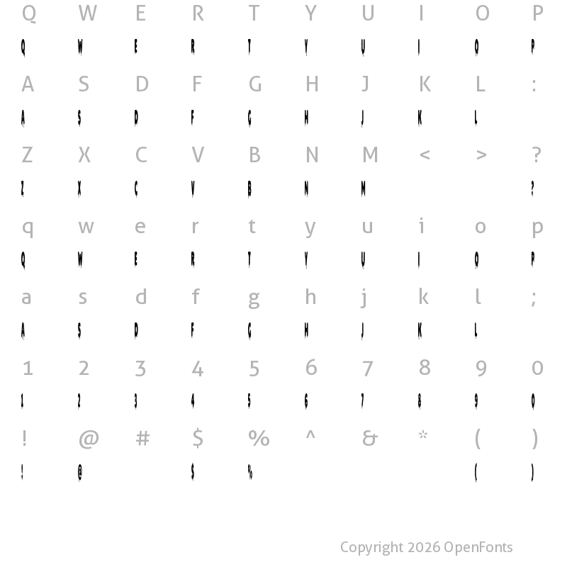 Character Map of Revenge Team Regular