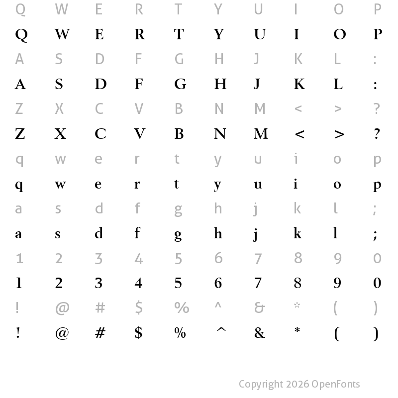 Character Map of Revival565 BT Bold