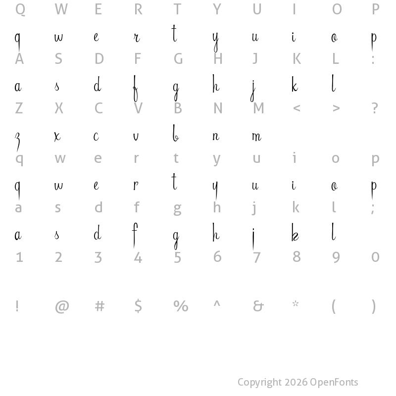 Character Map of Riddle Regular
