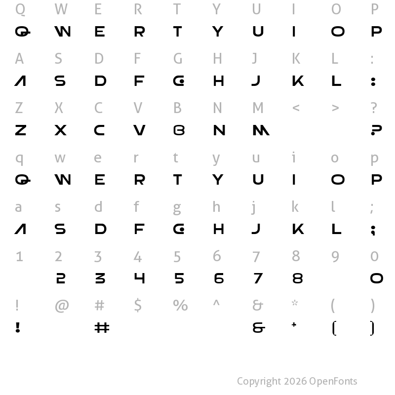 Character Map of Rint Basic Regular