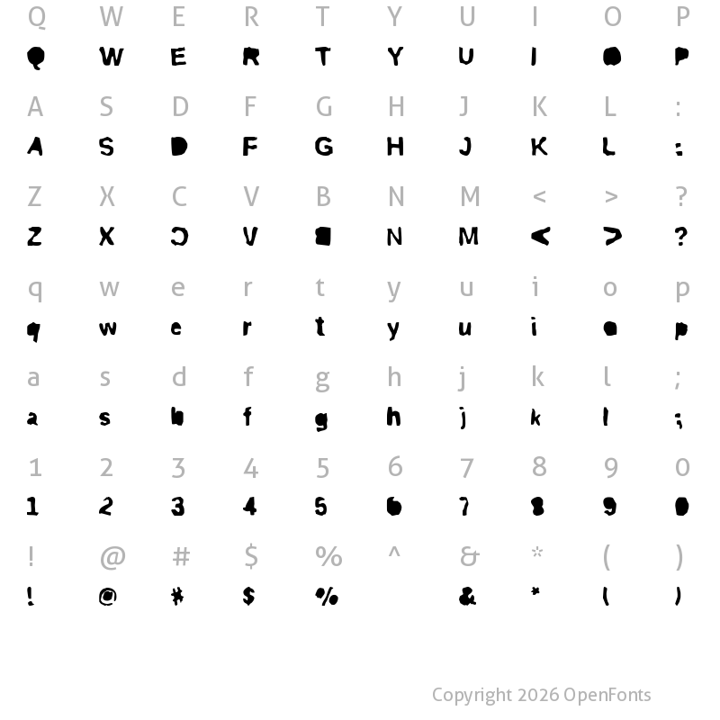 Character Map of ripTRASHround Mirror