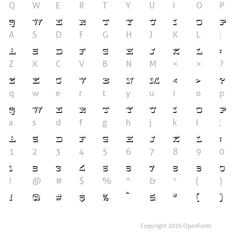 Character Map of Rise Shadow