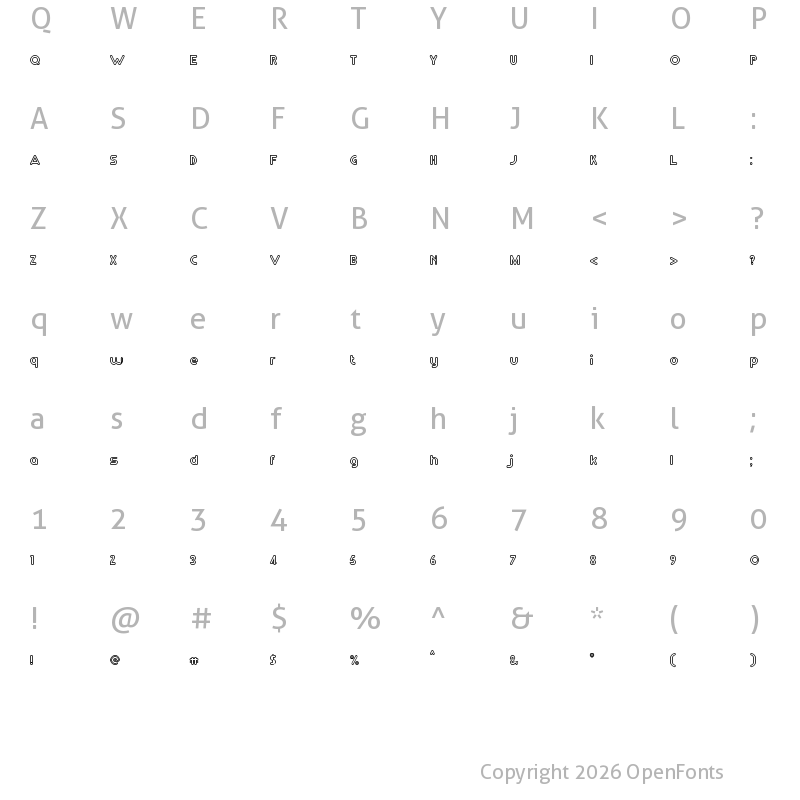 Character Map of RM Playtime bold Regular