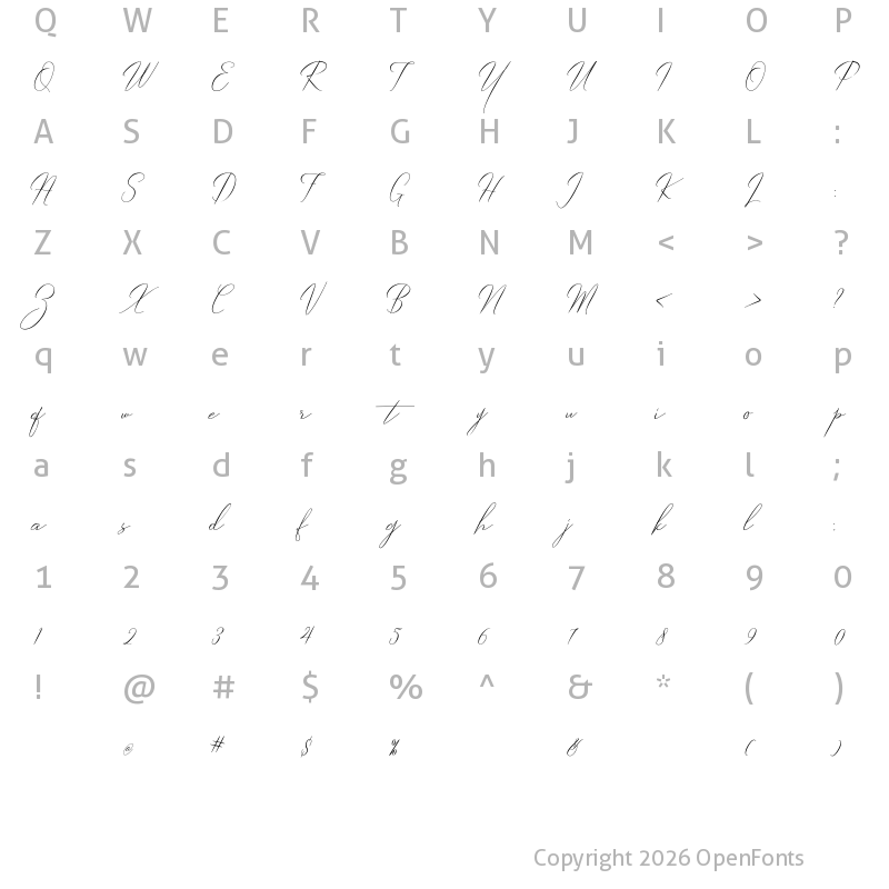 Character Map of Robertortiz Regular