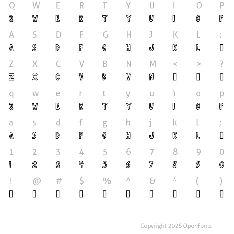 Character Map of RobustA Regular