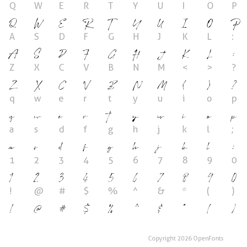 Character Map of Rock Better Regular