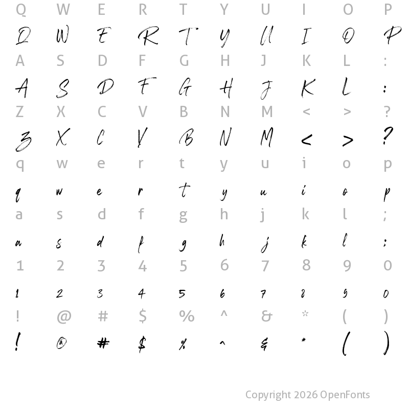 Character Map of Rockville Solid Regular