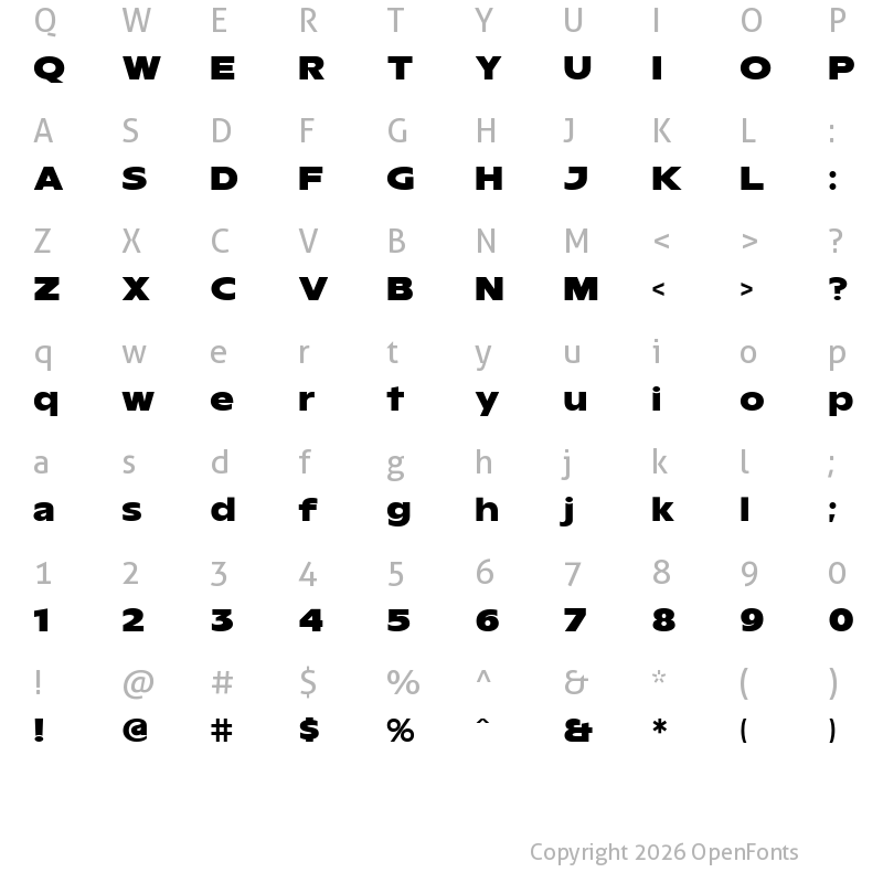 Character Map of Rogerex Max