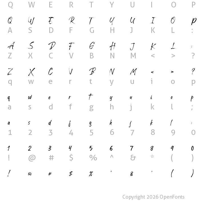 Character Map of Rogthem Regular