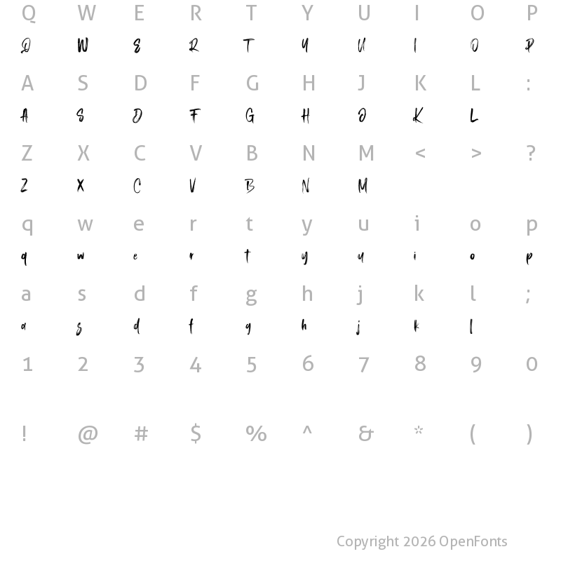 Character Map of Roosevelt Regular