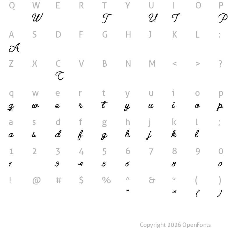 Character Map of RopestBlack ?