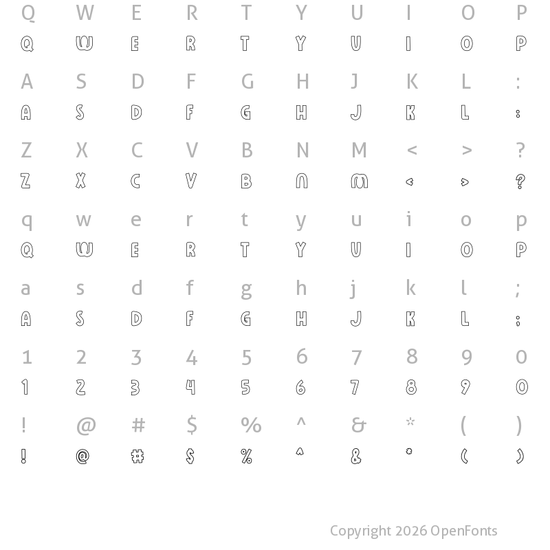 Character Map of Rose Minie Line