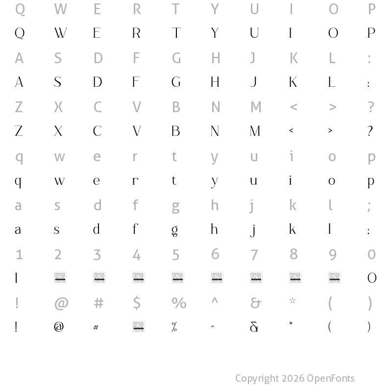 Character Map of Rottering Regular