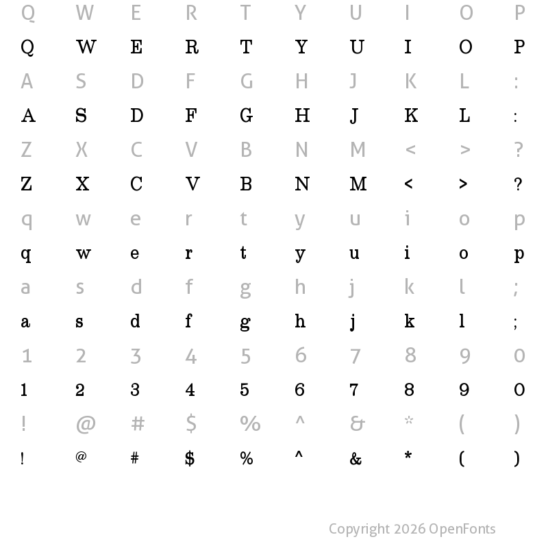 Character Map of RoundslabSerif Regular