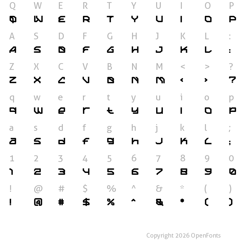 Character Map of ROVER EXPLORE Regular