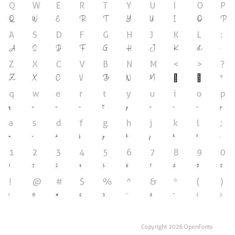 Character Map of Royal Wedding Regular