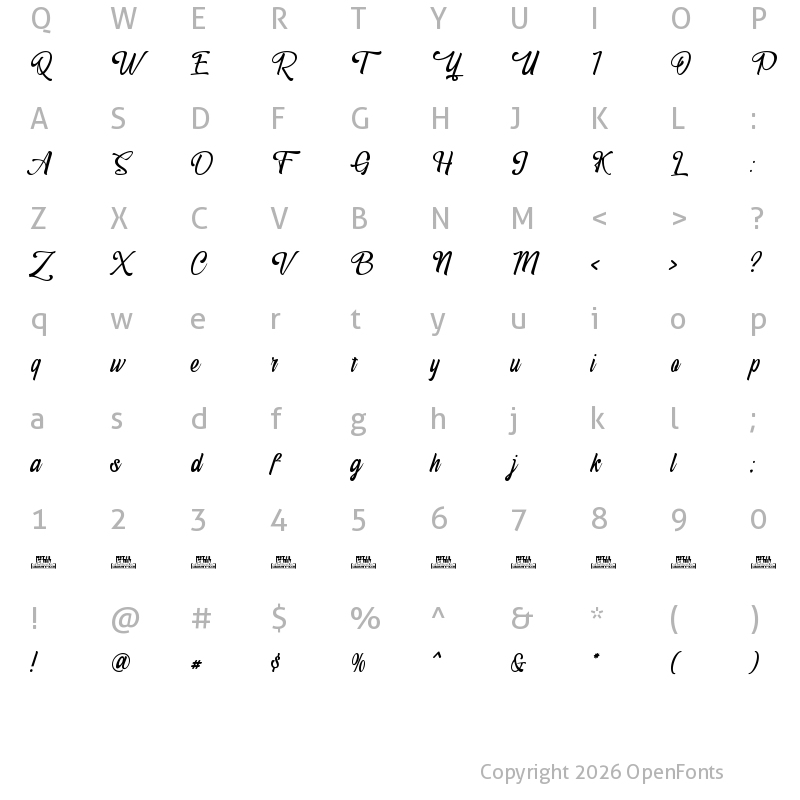 Character Map of Rubady Game Personal