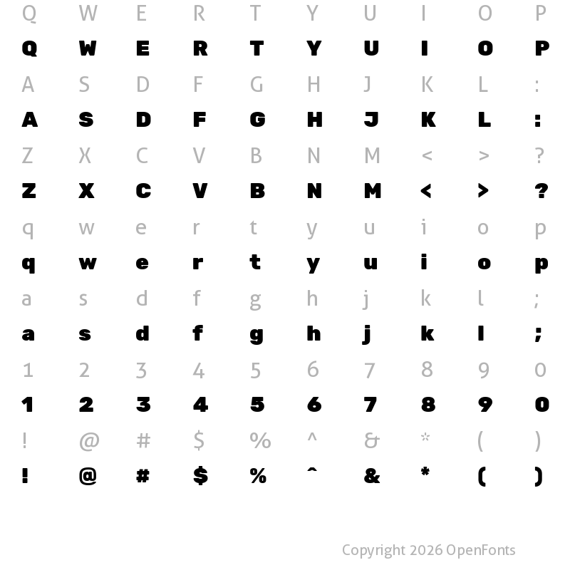 Character Map of Rubik One Regular