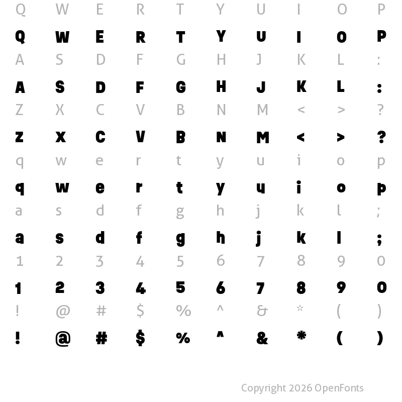 Character Map of Ruddy Black