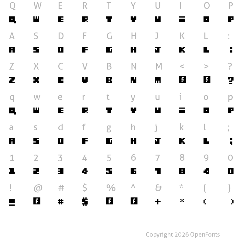 Character Map of ruler Regular