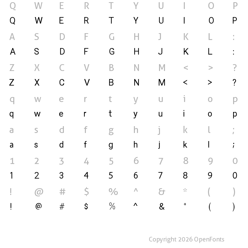 Character Map of RupeeSan Regular