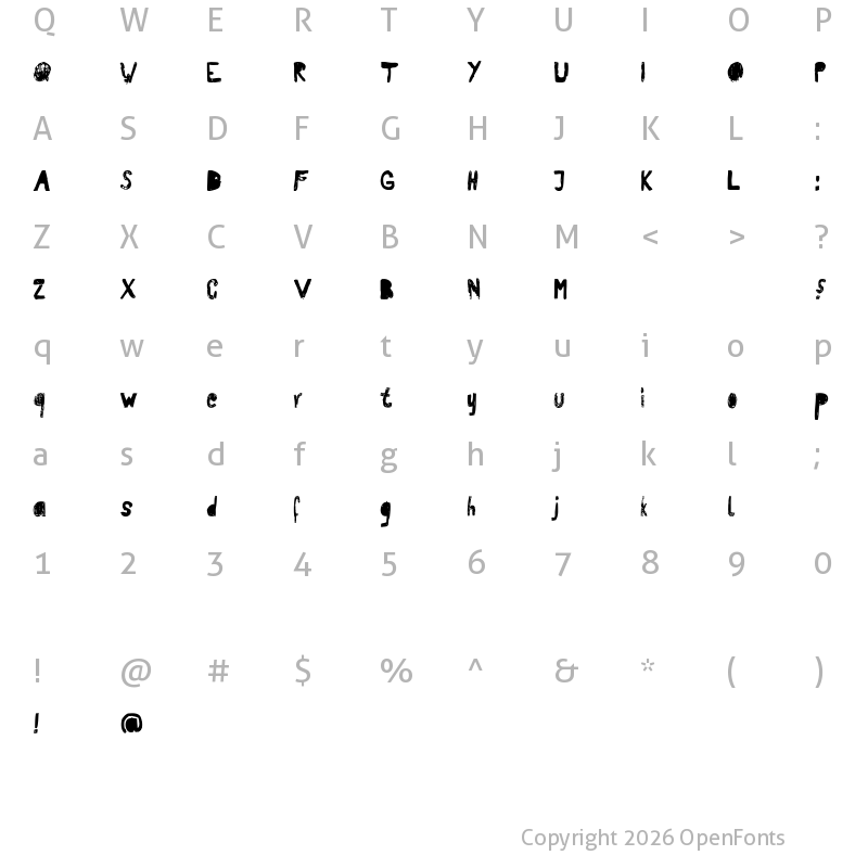 Character Map of RvD_PATTERSON Regular