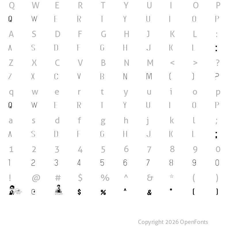 Character Map of S-PHANITH_FTHIN Regular