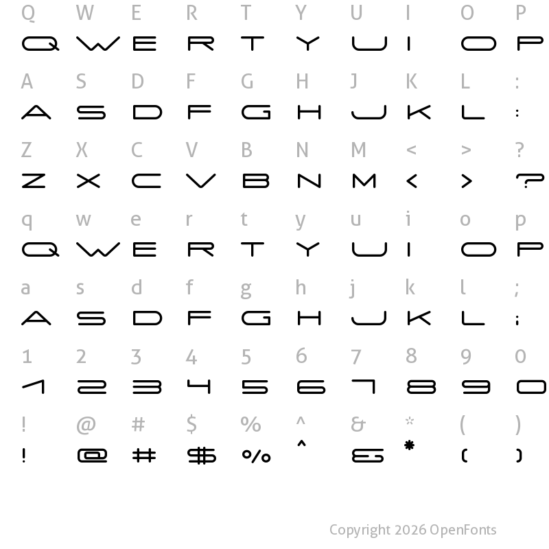 Character Map of SA Thousand Medium