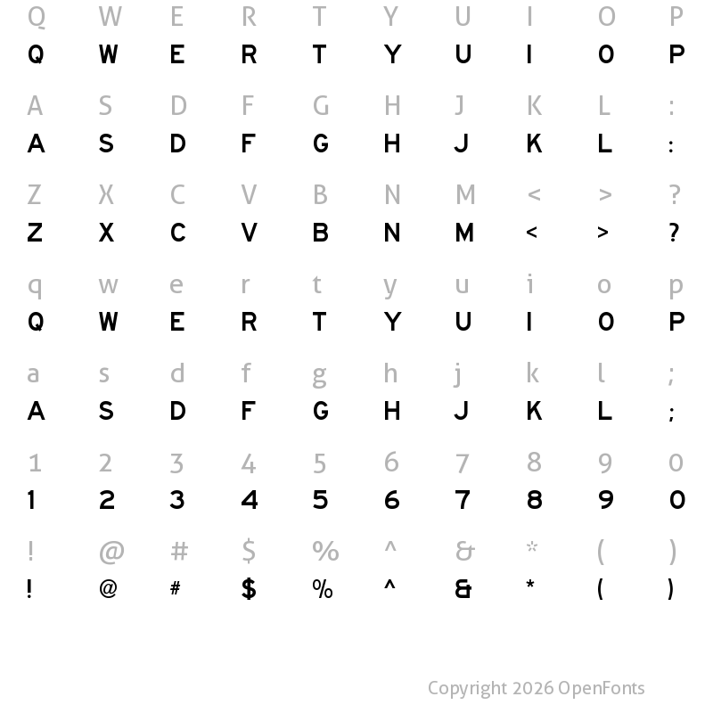Character Map of SaaSeriesEDOT Regular