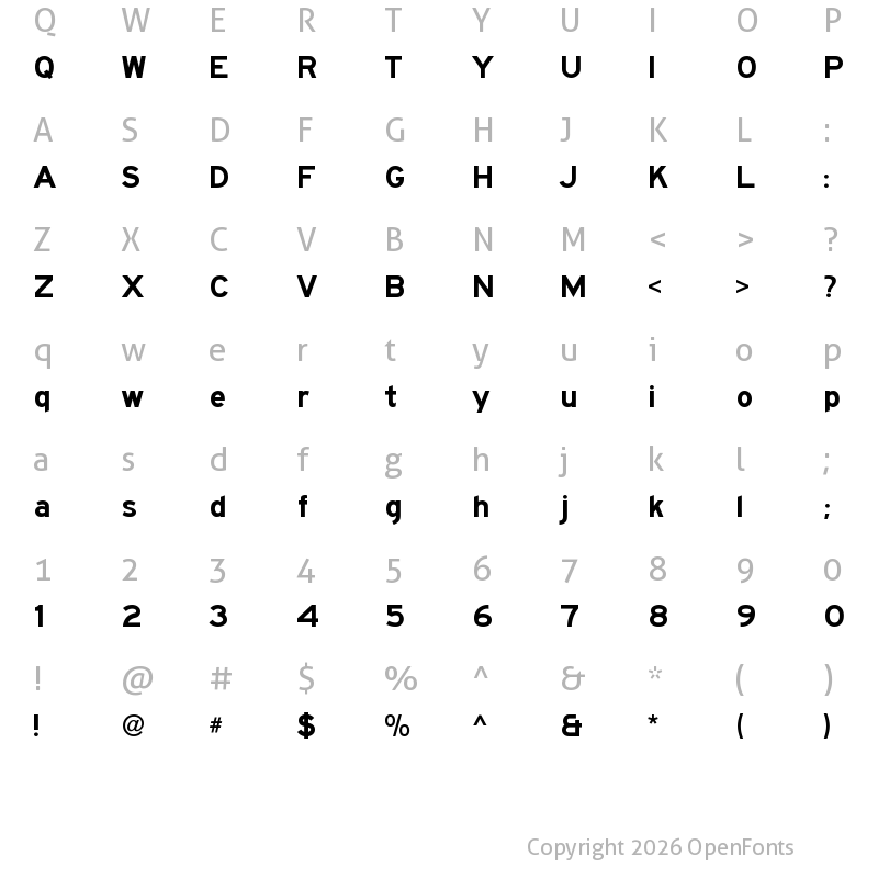 Character Map of SaaSeriesEMDOT Regular