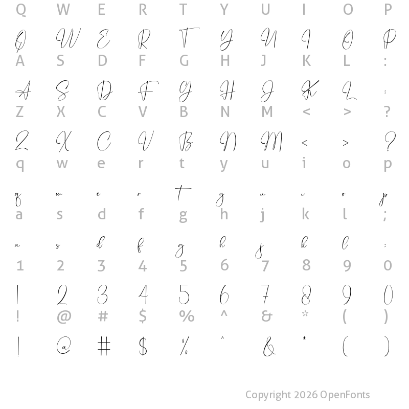 Character Map of Saint Germain Regular