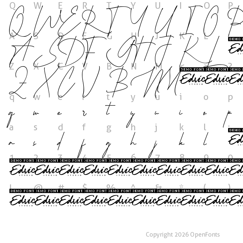 Character Map of Salisbury Demo Regular