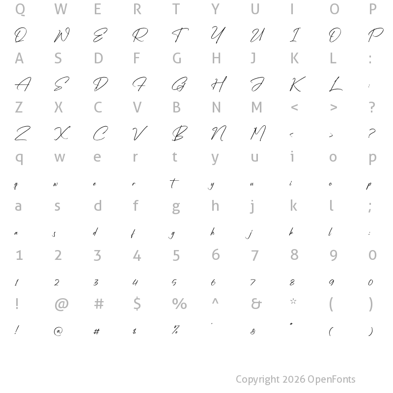 Character Map of Sallinas Franklyn Regular
