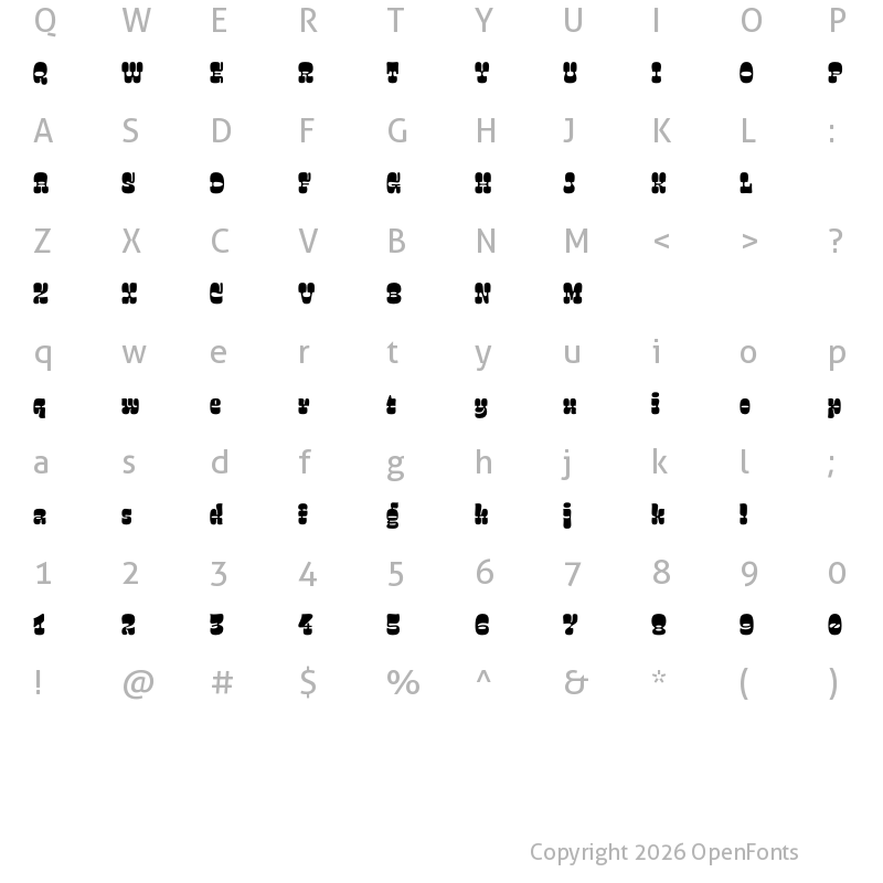 Character Map of Salsero Test Regular