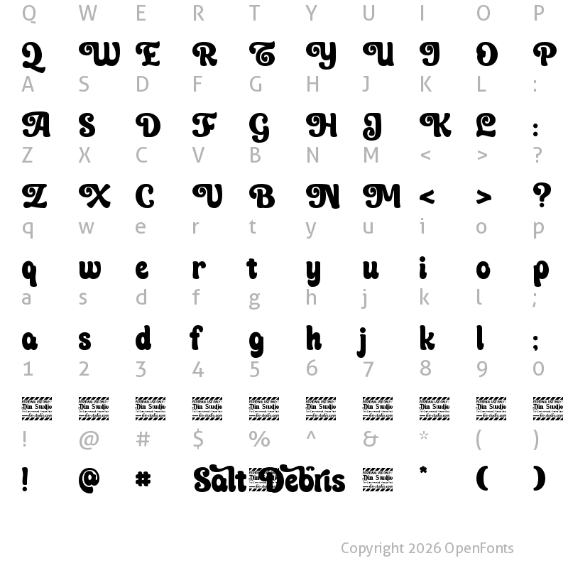 Character Map of Salt Debris personal use Regular