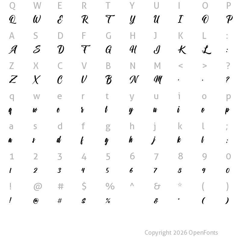 Character Map of Saltwater World Regular