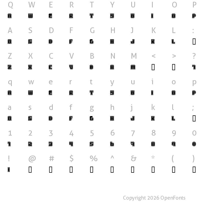 Character Map of samarin Regular