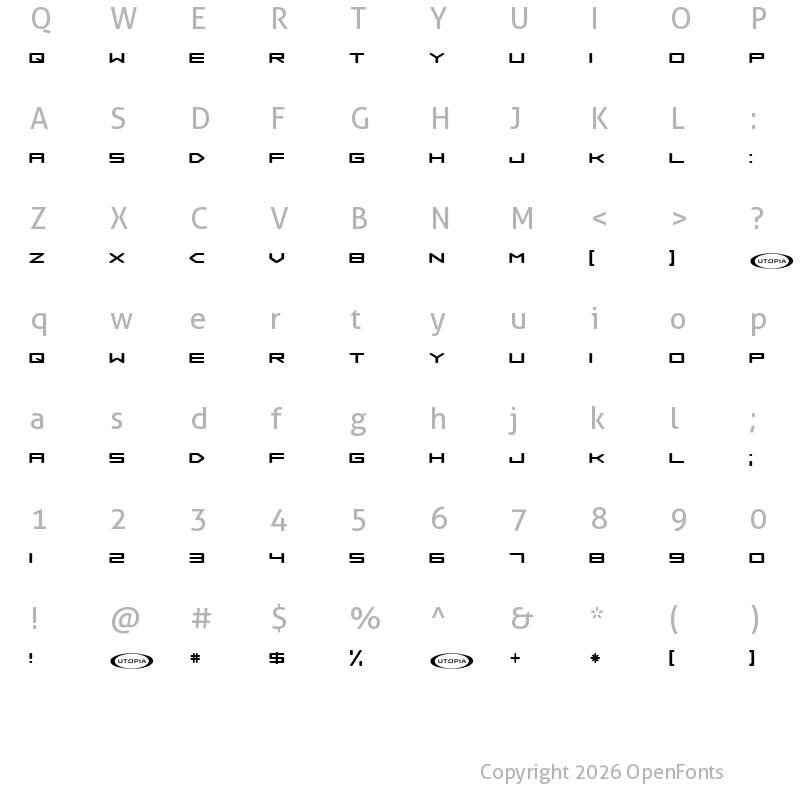 Character Map of Samba is Dead Regular